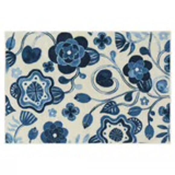IKEA Accents Ikea Kantlinje Low Pile Floral Rug With Soft Texture 